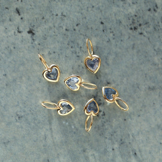 carrie elizabeth Blue Sapphire Heart Necklace