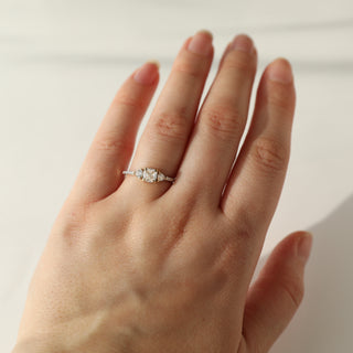 solid gold diamond engagement ring