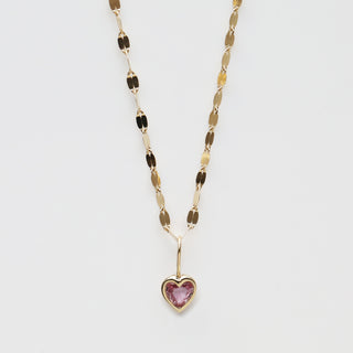 Limited Edition Pink Sapphire Heart Necklace
