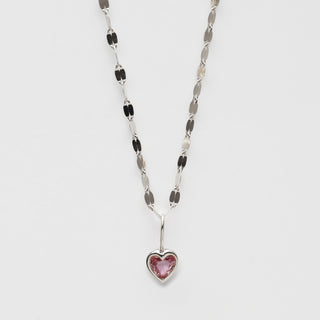 Limited Edition Pink Sapphire Heart Necklace