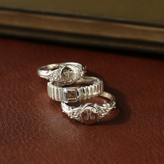Silver signet ring 
