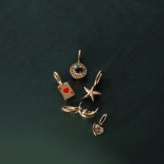 Carrie elizabeth solid 9k red enamel heart pendant