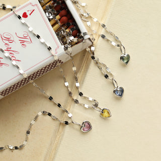 sparkly white gold necklace