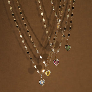 yellow sapphire heart pendant 9k gold