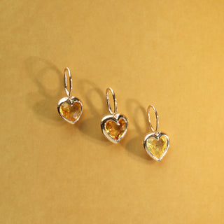 Carrie Elizabeth yellow sapphire heart charm