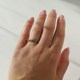 Gold Emerald Constellation Ring