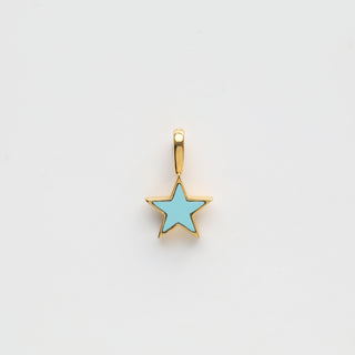 gold turquoise star charm