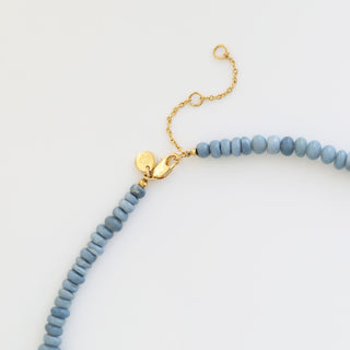 gold blue opal necklace