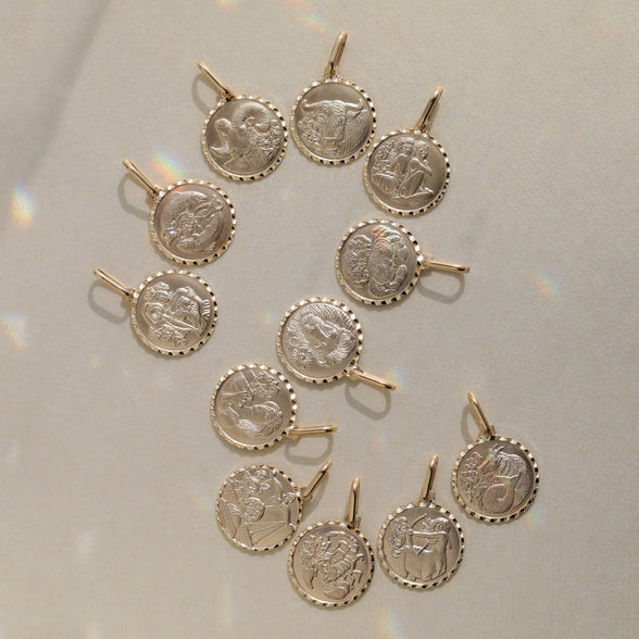 Zodiac Diamond Cut Pendant