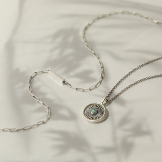 Carrie Elizabeth My Safe Space Engravable Bar Necklace
