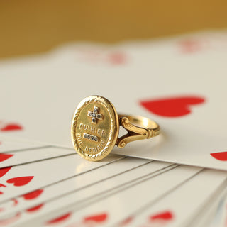 solid 18k gold augis ring
