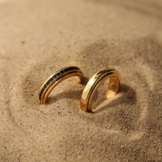 Carrie Elizabeth Black Onyx Spinning Ring