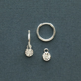 Silver Diamond Hoops