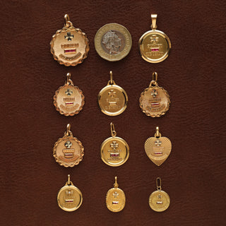 gold love token pendant