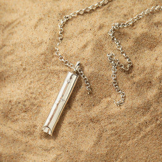 Carrie Elizabeth Star Set Breathing Pendant with rolo chain