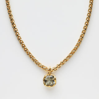 Green Amethyst Lagoon Pendant on Spiga Chain