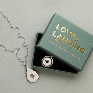Carrie Elizabeth Anna Mathur Teardrop Pendant Sterling Silver