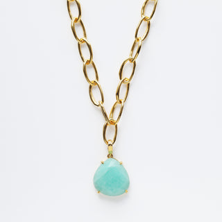Amazonite chunky chain necklace