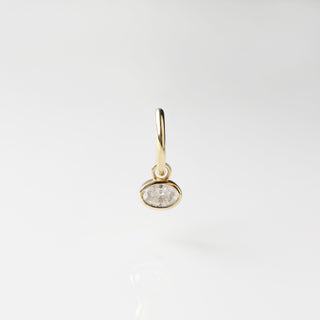 oissanite solid gold charm for earrings