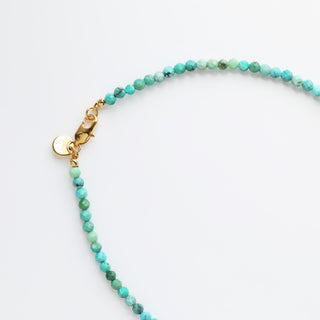 Blue and green beaded necklace