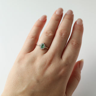 Carrie elizabeth Audrey Emerald Vintage Ring
