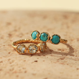 Carrie Elizabeth molten rings 
