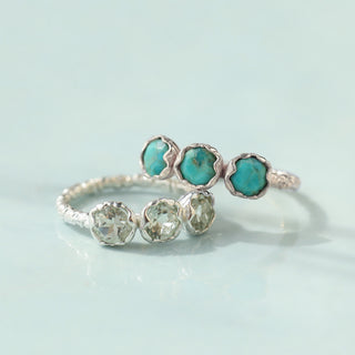Silver Molten rings from Carrie Elizabeth