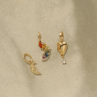 Moon Charm with Sapphires