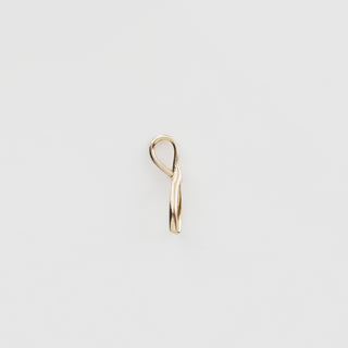 9k yellow golf wishbone charm