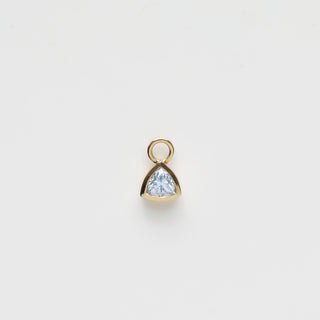 Aquamarine Trillion Hoop Charm