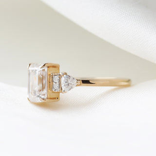 Carrie Elizabeth Sample Sale Wedding Diamond and Moissanite Ring