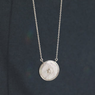 Carrie Elizabeth Night sky necklace in silver and pearl