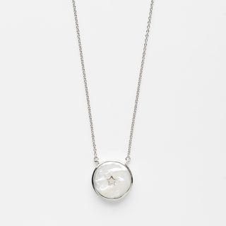 Carrie Elizabeth Night sky necklace in silver and pearl