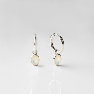 Ayla Opal Drop Hoop Earrings