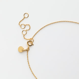 Gold chain with pearl disc pendant and star