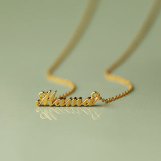 Mothers day mama necklace gold