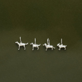 Silver dog charm