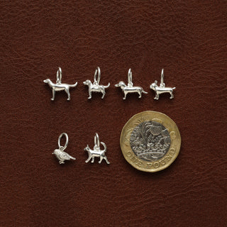 Silver dog charm
