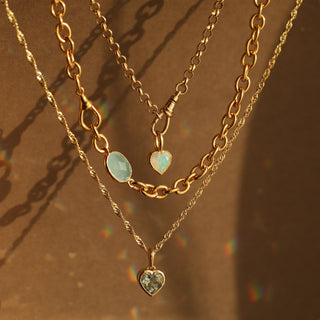 gold dog clip necklace