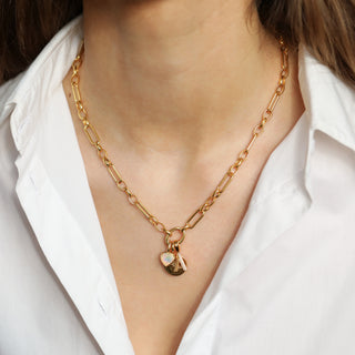 gold Opal Heart Pendant