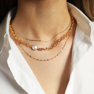 CE Lux Pearl Chain Necklace