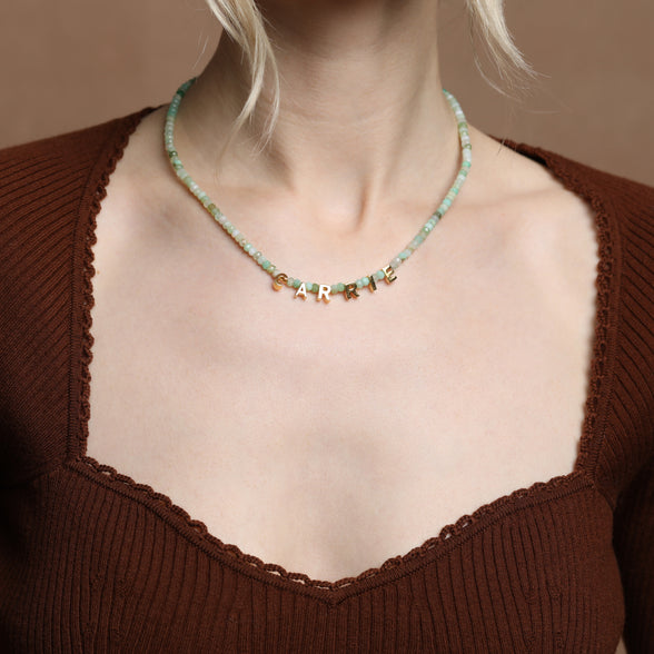 Custom Made Personalised Chrysoprase necklace