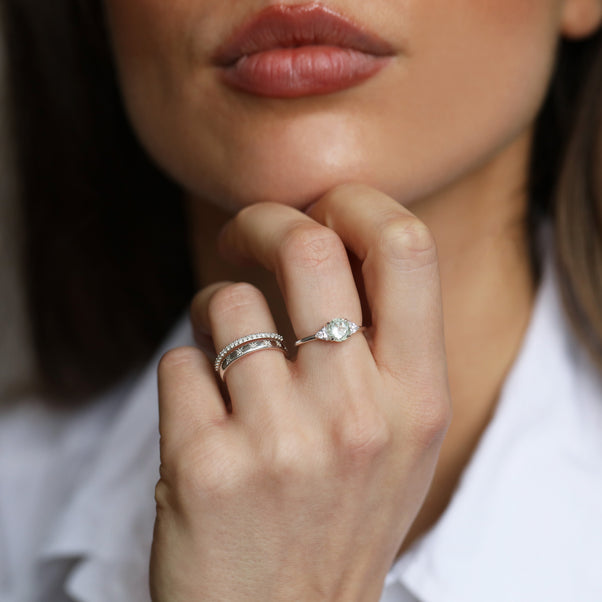 Garden Party Eden Ring in Green Amethyst