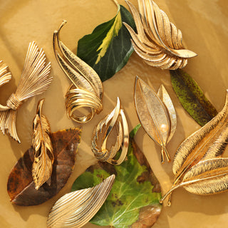 Vintage 80's Gold Brooch