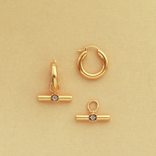 Tbar Hoop Earrings
