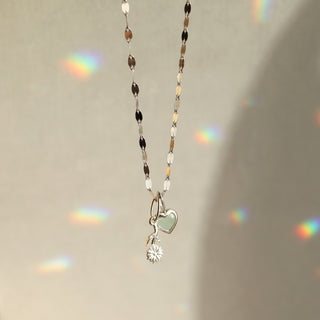 dainty silver flower charm