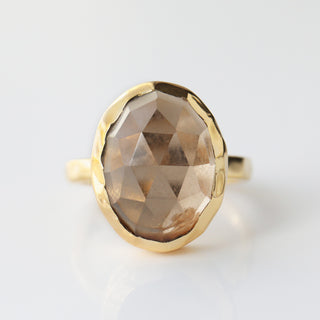 Molten Statement Ring in Smokey Quartz