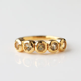 Lila Champagne Quartz Molten Ring