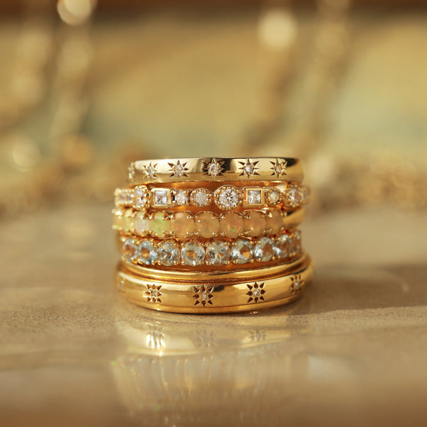 Star Set Spinning Ring