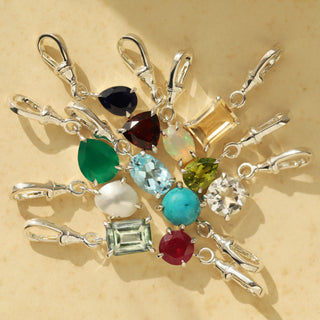 Birthstone pendants in Silver